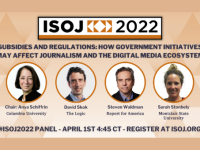 Speakers for govt. initiatives panel at ISOJ 2022