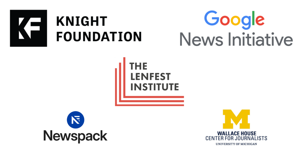 Knight Foundation, Google News Initiative, The Lenfest Institute, Newspack, Wallace House
